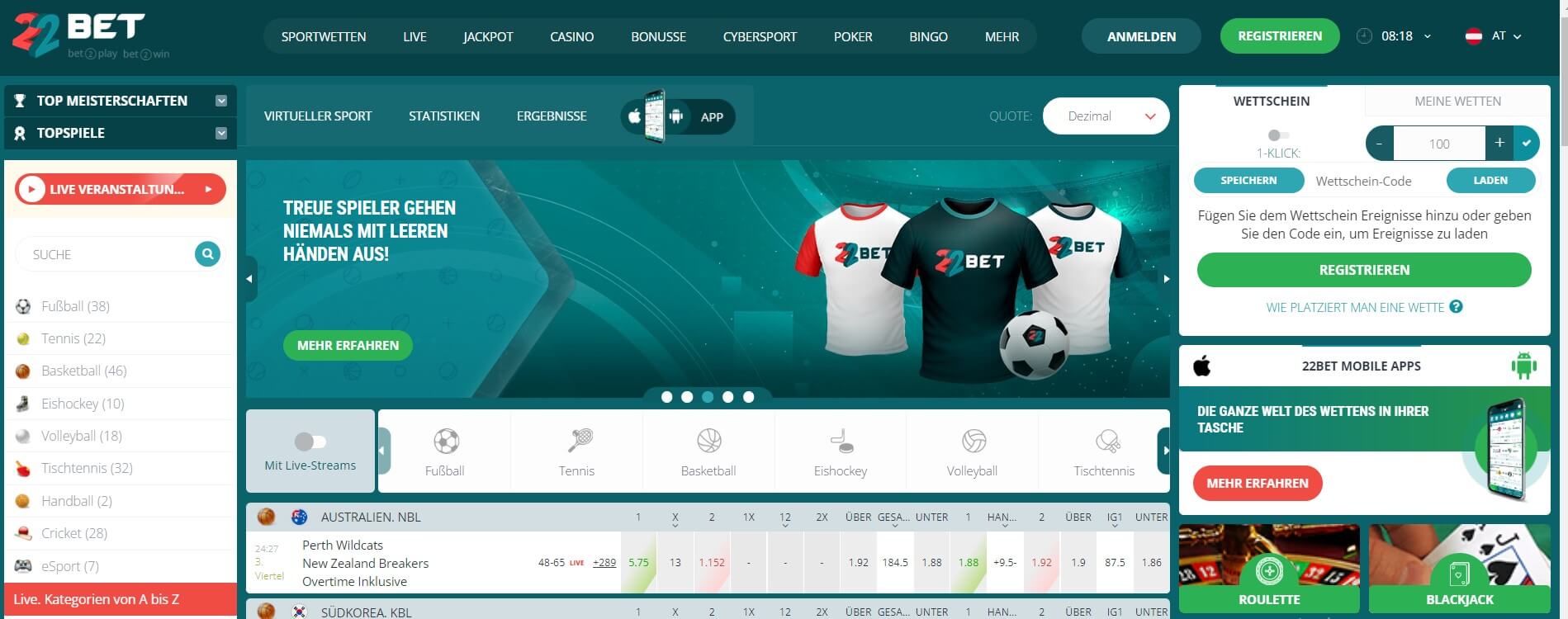 22bet login
